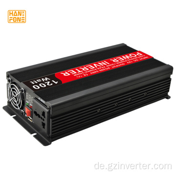 Solar -Power -Wechselrichter 1200W DC 12V/24 V AC 110V/220 V